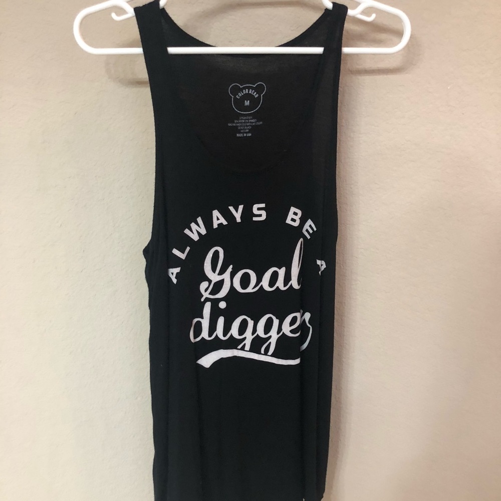 “Always be a Goal Digger” Black tank